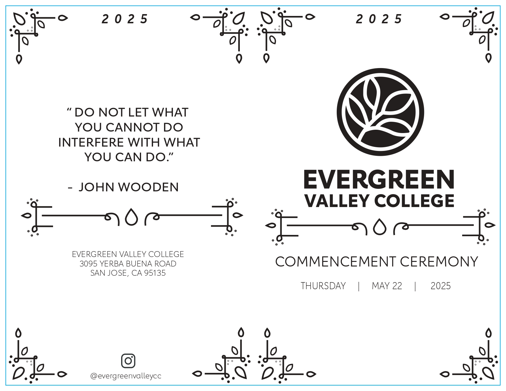idea for EVC graduation pamphlet 2025